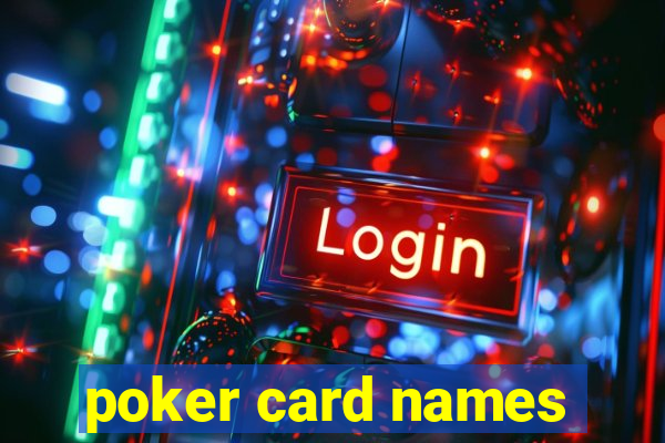 poker card names