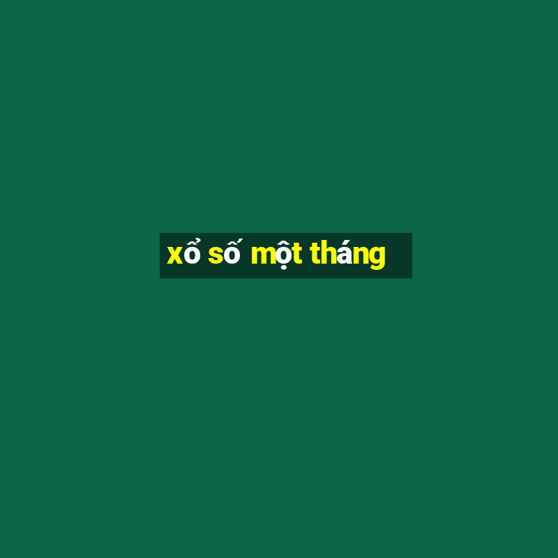 xổ số một tháng