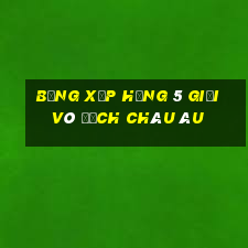 bảng xếp hạng 5 giải vô địch châu âu