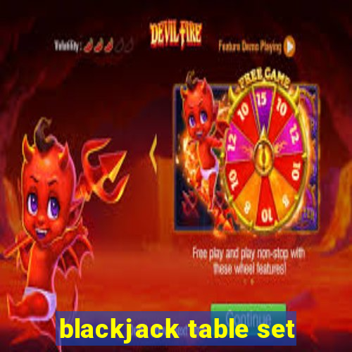 blackjack table set