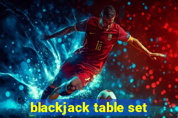 blackjack table set