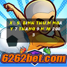 xổ số bình thuận ngày 7 tháng 9 năm 2003