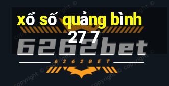 xổ số quảng bình 27 7