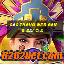 Các trang web game bài của