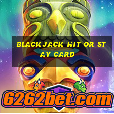 blackjack hit or stay card