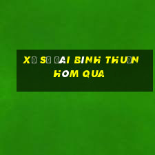 xổ số đài bình thuận hôm qua