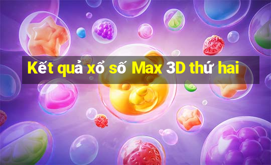 Kết quả xổ số Max 3D thứ hai