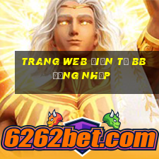 Trang web điện tử bb Đăng nhập