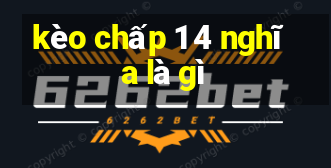 kèo chấp 1 4 nghĩa là gì