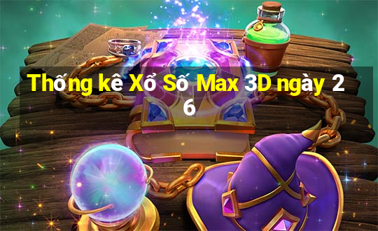 Thống kê Xổ Số Max 3D ngày 26