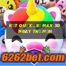 Kết quả xổ số Max 3D ngày thứ năm