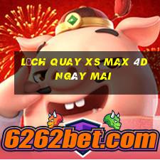 Lịch quay XS Max 4D ngày mai