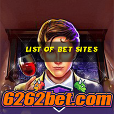 list of bet sites