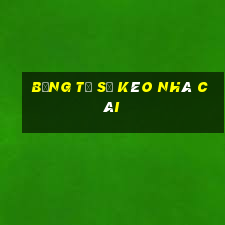 bảng tỷ số kèo nhà cái