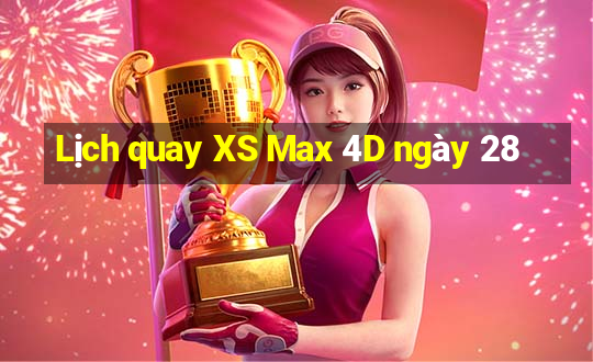 Lịch quay XS Max 4D ngày 28