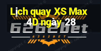 Lịch quay XS Max 4D ngày 28