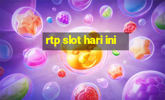 rtp slot hari ini