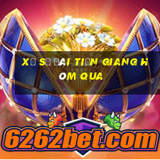 xổ số đài tiền giang hôm qua