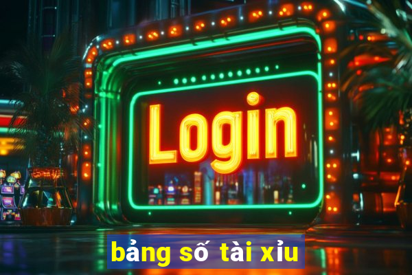 bảng số tài xỉu