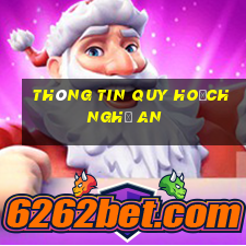 thông tin quy hoạch nghệ an