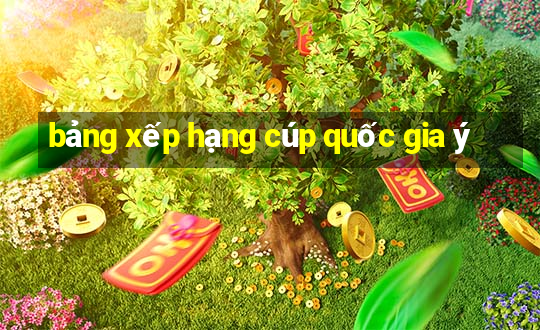 bảng xếp hạng cúp quốc gia ý