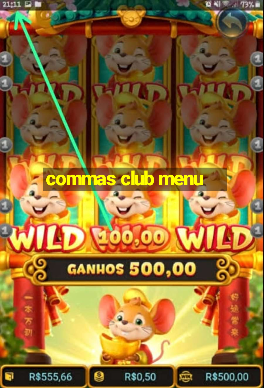 commas club menu