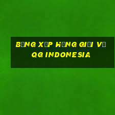 bảng xếp hạng giải vđqg indonesia