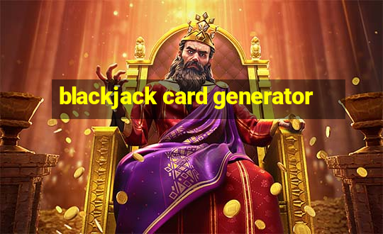 blackjack card generator