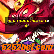 reg trong poker là gì