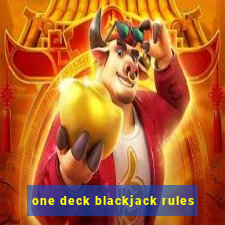 one deck blackjack rules