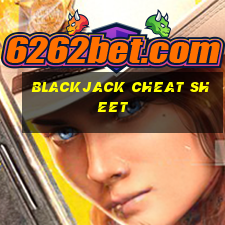 blackjack cheat sheet