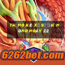 Thống kê Xổ Số Đắk Nông ngày 22