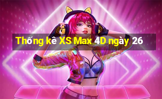 Thống kê XS Max 4D ngày 26