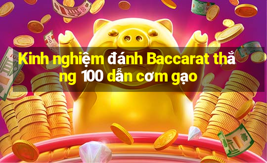 Kinh nghiệm đánh Baccarat thắng 100 dẫn cơm gạo