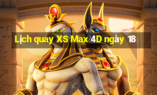 Lịch quay XS Max 4D ngày 18