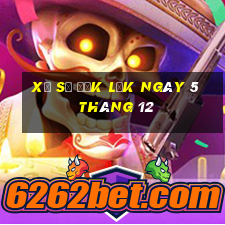 xổ số đắk lắk ngày 5 tháng 12