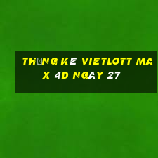 Thống kê vietlott Max 4D ngày 27