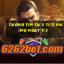 thông tin thời tiết những ngày tới