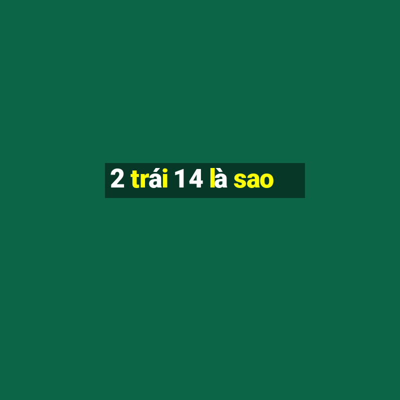 2 trái 1 4 là sao