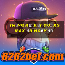 THỐNG KÊ KẾT QUẢ XS Max 3D ngày 13