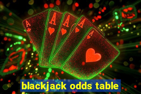 blackjack odds table