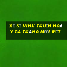 xổ số ninh thuận ngày ba tháng mười một