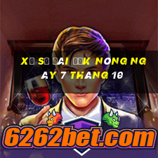 xổ số đài đắk nông ngày 7 tháng 10