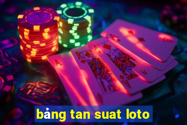 bảng tan suat loto