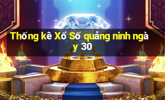 Thống kê Xổ Số quảng ninh ngày 30