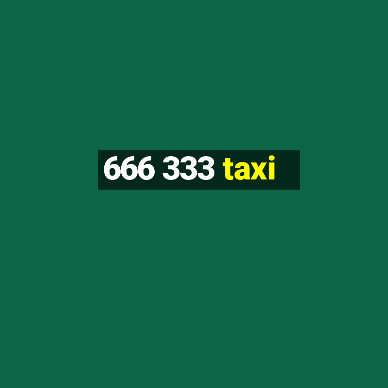 666 333 taxi