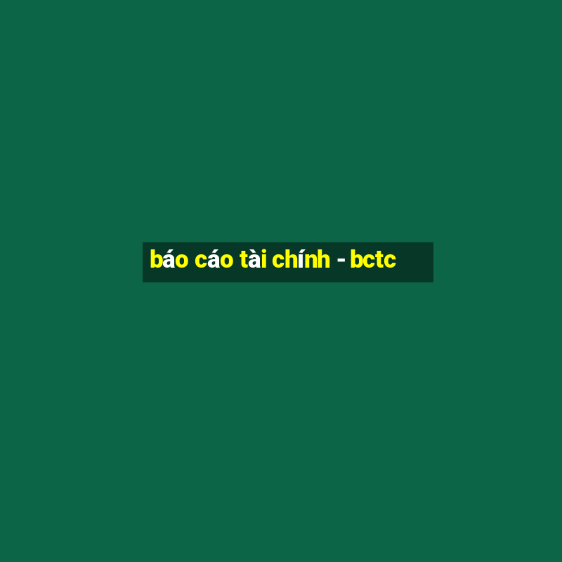 báo cáo tài chính - bctc