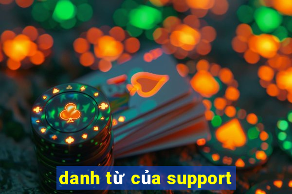 danh từ của support