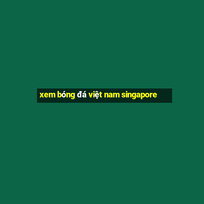 xem bóng đá việt nam singapore