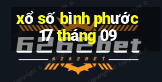 xổ số bình phước 17 tháng 09